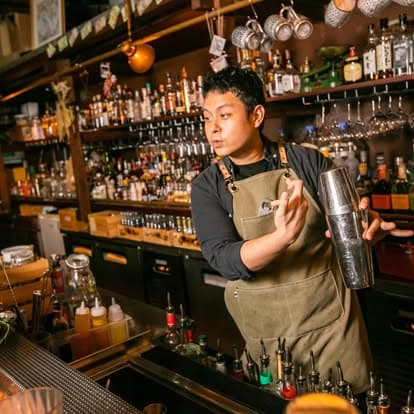 Anthony Zayat behind the bar at The Spiffy Dapper